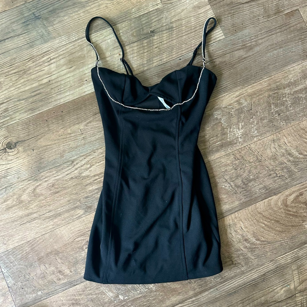 Lucy In The Sky, Esmeralda Crepe Bodycon Dress, Color: Black, Size: Small